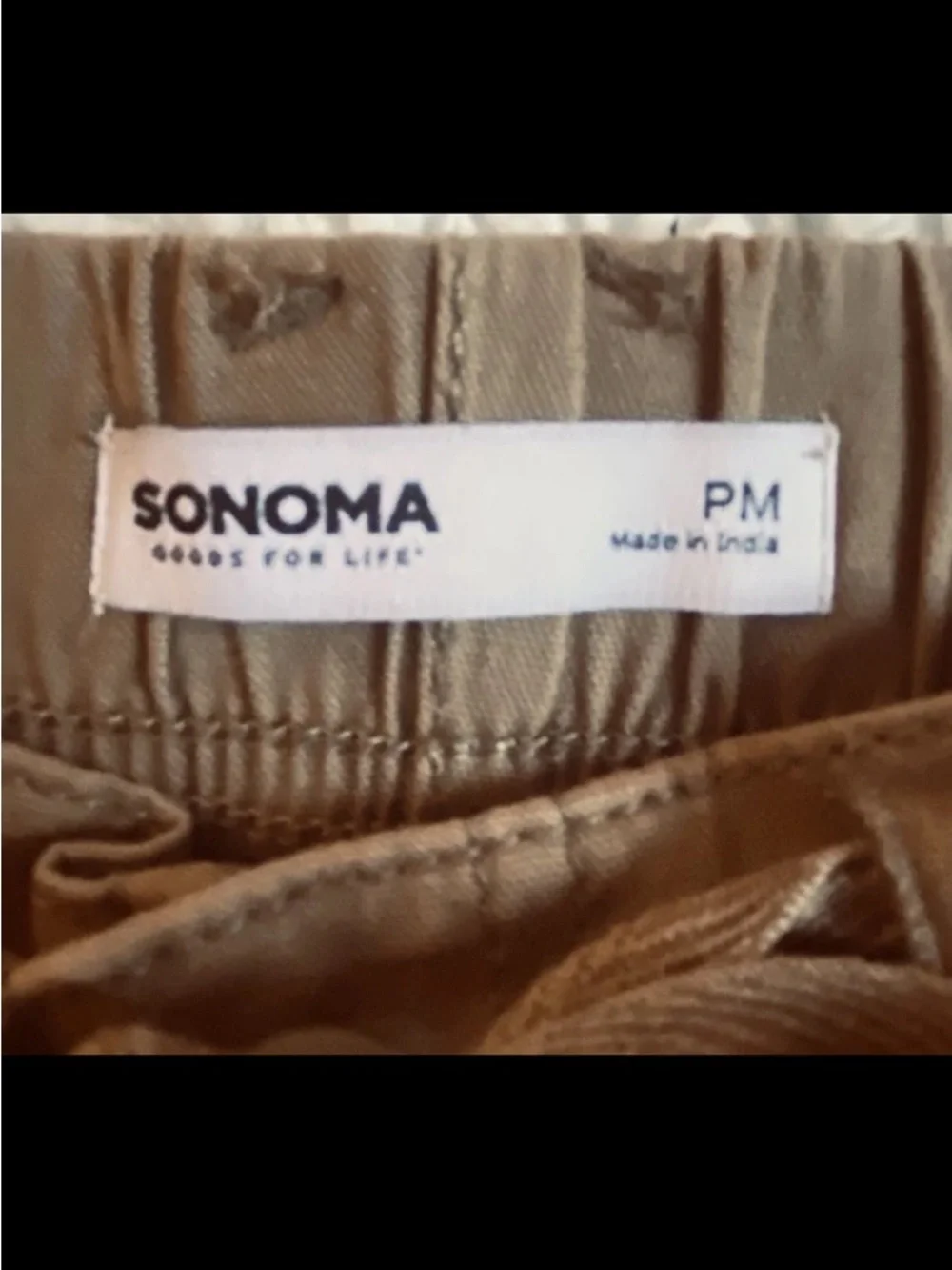 NWT Women’s Sonoma Shorts Size Petite Medium Khaki Brown Utility Short Shorts - Picture 3 of 6